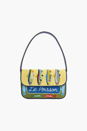 Le Poisson fish beaded bag