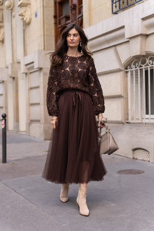 Parisian Tulle chocolate skirt