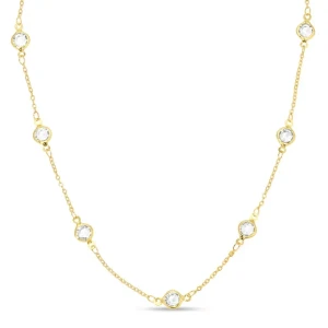 Crystal delicate gold plated necklace 