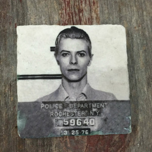 David Bowie Mugshot Tile Coaster