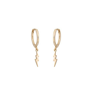 Lighting bolt 24K vermeil huggies Lighting bolt 24K vermeil huggies
