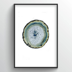 Green Blue Geode Art Print Green Blue Geode Art Print