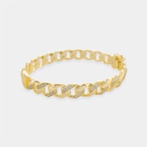 Gold Chain bracelet with rhinestones
