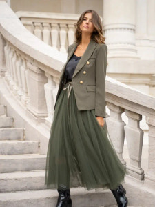 Army Green buttoned blazer