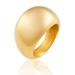 Gold plated dome ring Gold plated dome ring