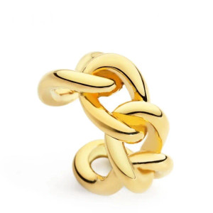 Gold plated chain chunky ring