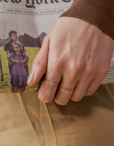 Crystal Initial 18 K GP ring Crystal Initial 18 K GP ring