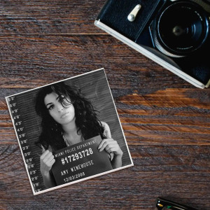 Amy Winehouse Mugshot Coaster  Amy Winehouse Mugshot Coaster