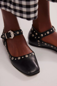 Free People black leather mystic ballet flats Free People black leather mystic ballet flats