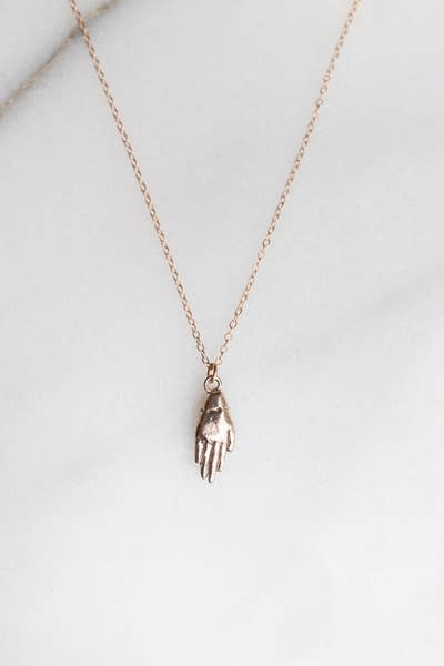 Hand Bronze Necklace