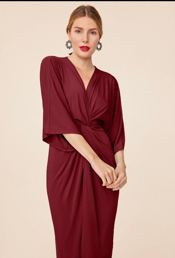 Bruna Spanish Burgundy Dress