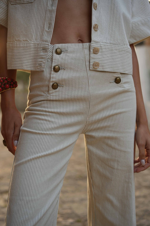 Havana Buttoned sailor jeans striped