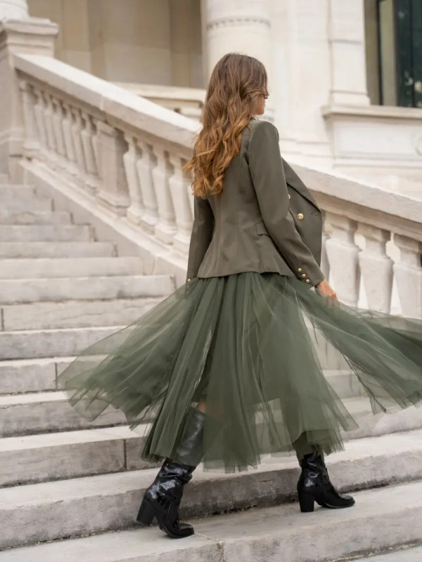 Army Green buttoned blazer