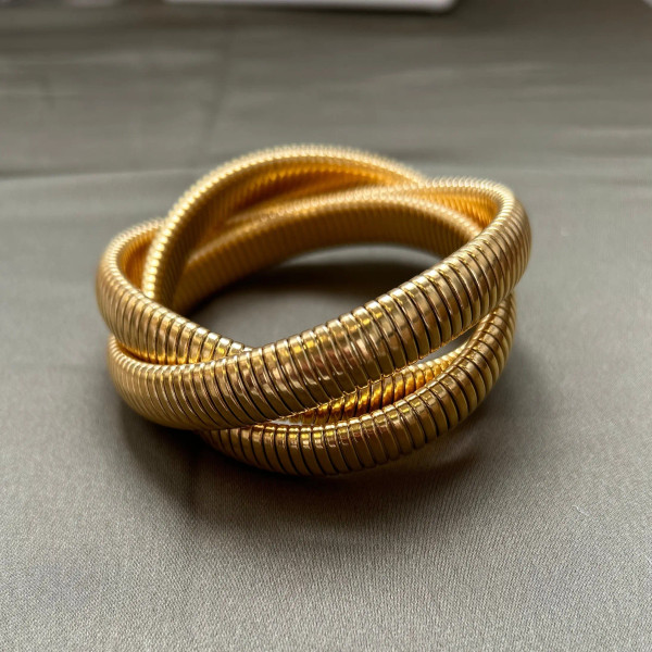 Infinity layer gold plated bracelets