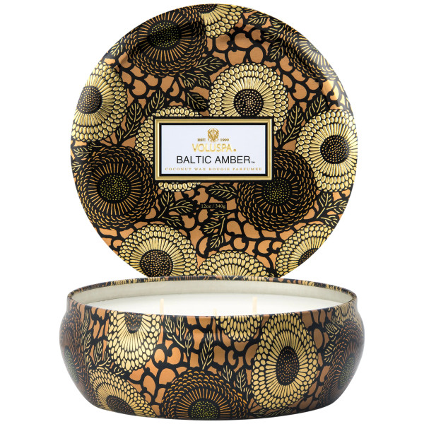 Voluspa 3 Wick Tin - Baltic Amber