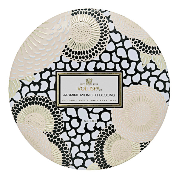 Voluspa 3 Wick Candle - Jasmine Midnight Blooms