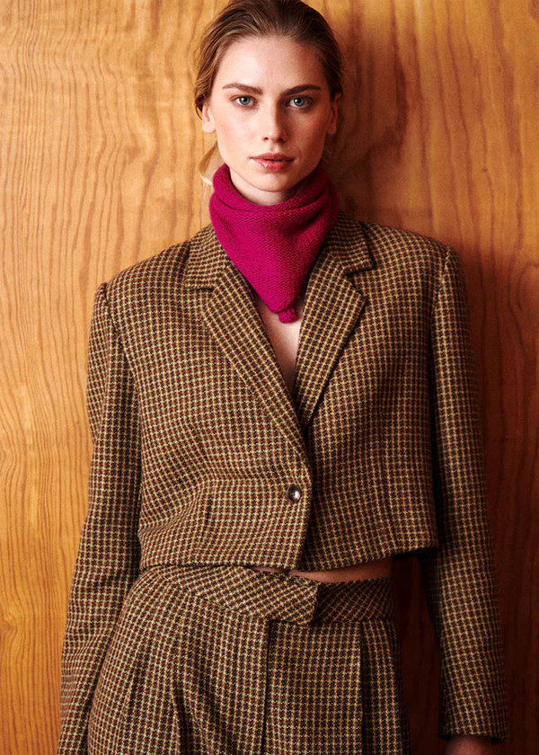 FRNCH tweed crop blazer