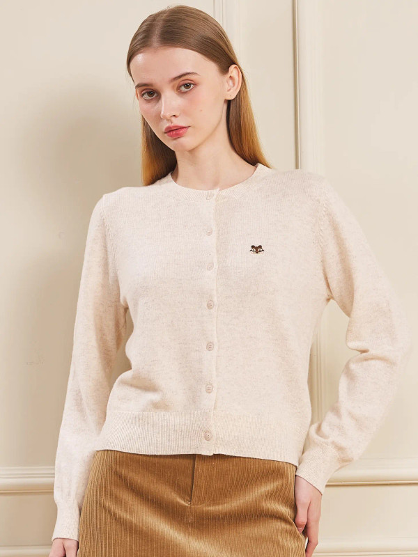 Squirrel pure wool cardigan