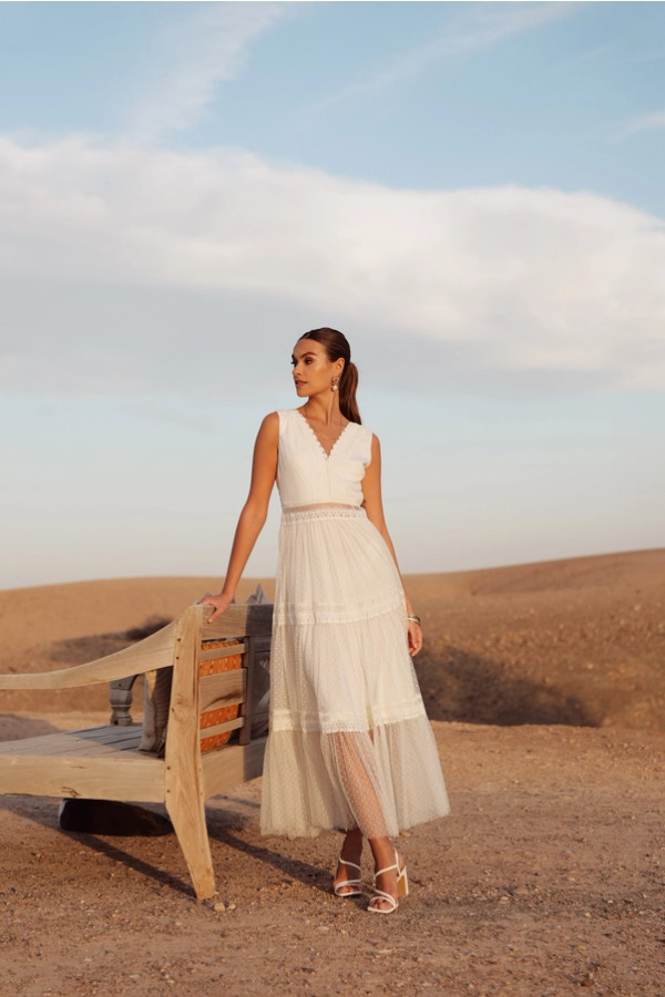 Tulle maxi dress