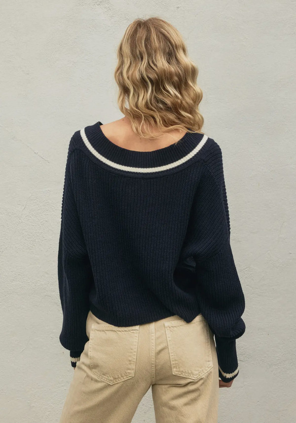 Transitions cotton sweater navy