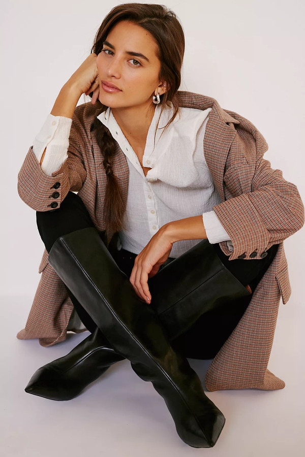 Free People leather tall boots 