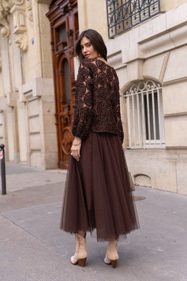 Parisian Tulle chocolate skirt