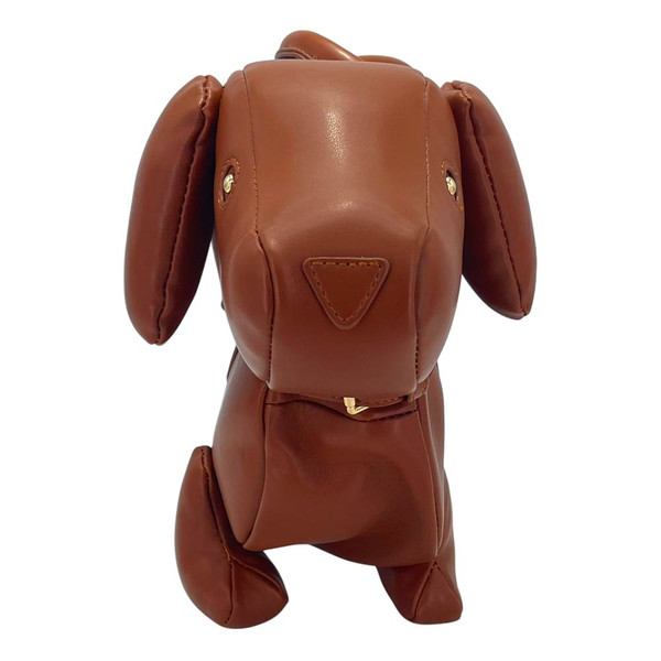  Dachshund  dog  vegan bag brown