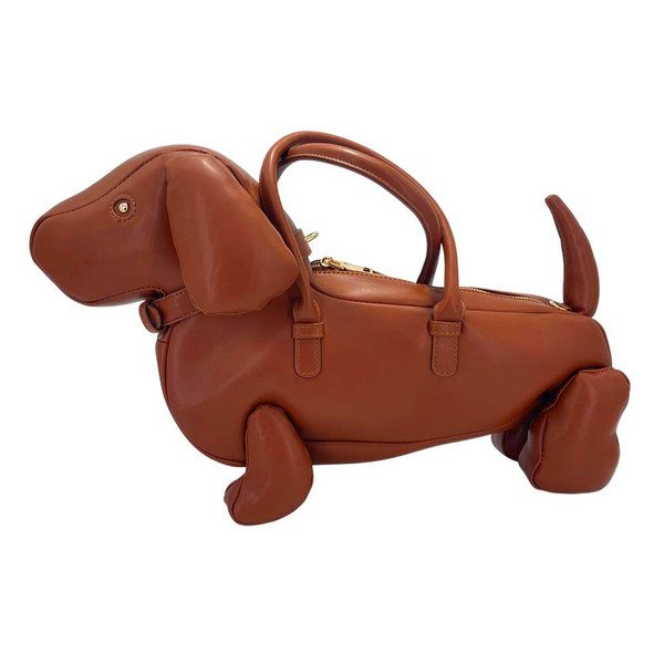  Dachshund  dog  vegan bag brown