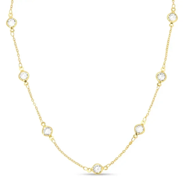 Crystal delicate gold plated necklace 