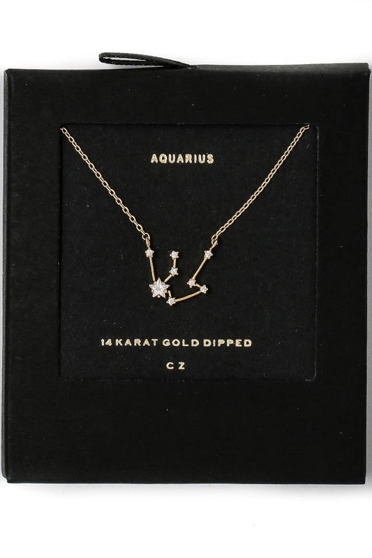 Aquarius Zodiac Constellation Necklace