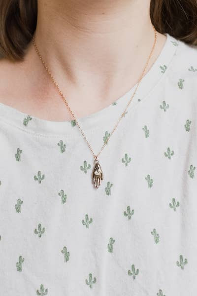 Hand Bronze Necklace