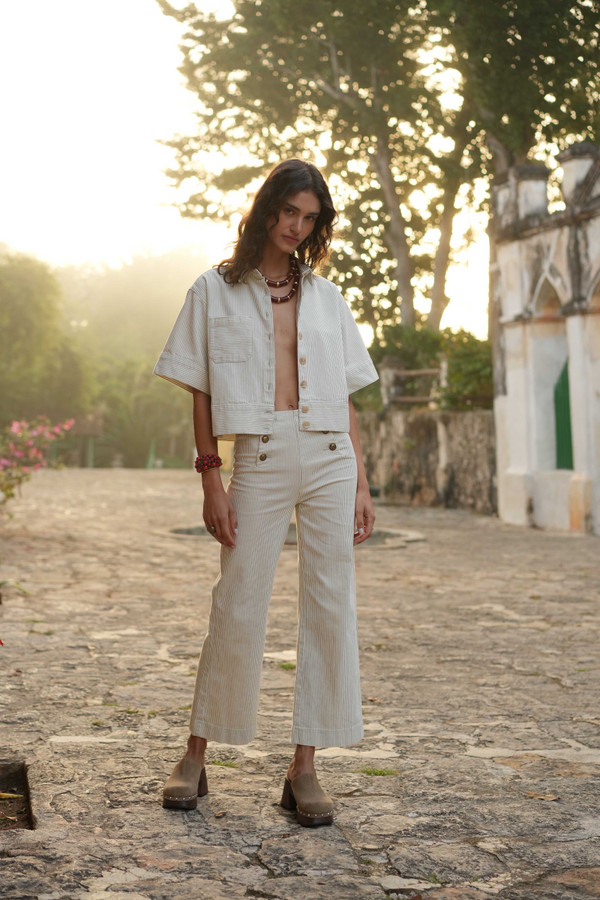 Havana Buttoned sailor jeans striped