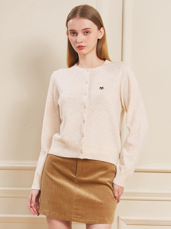 Squirrel pure wool cardigan