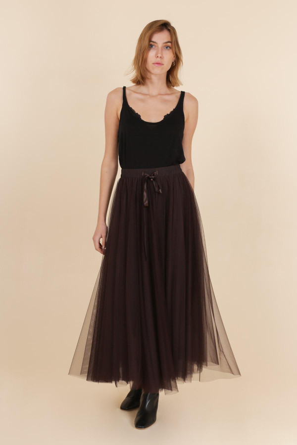 Parisian Tulle chocolate skirt
