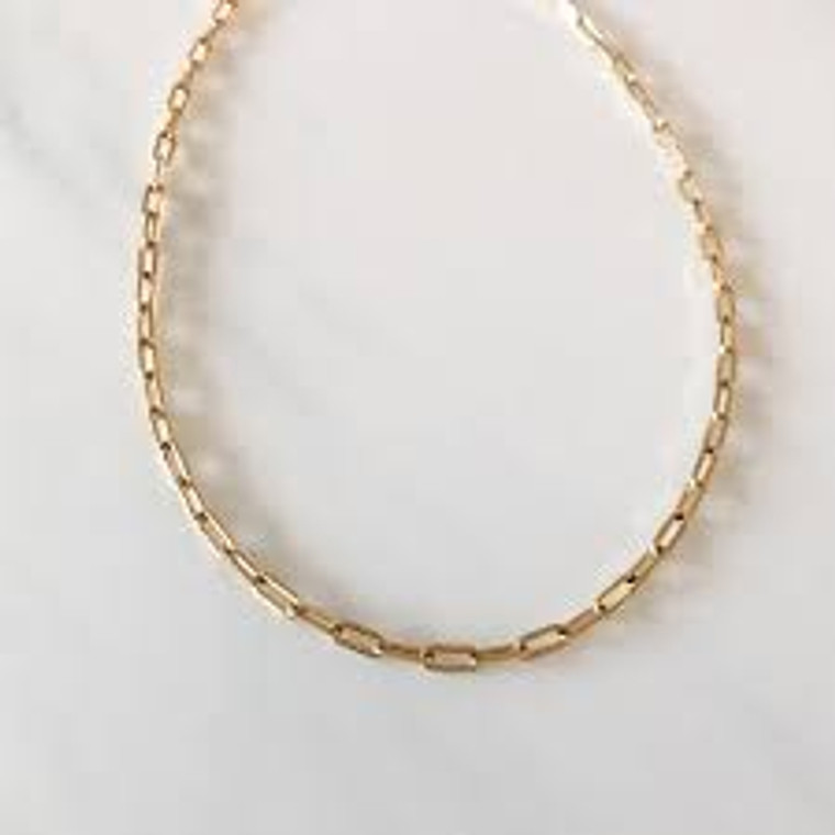 Chain Choker Necklace Gold Filled