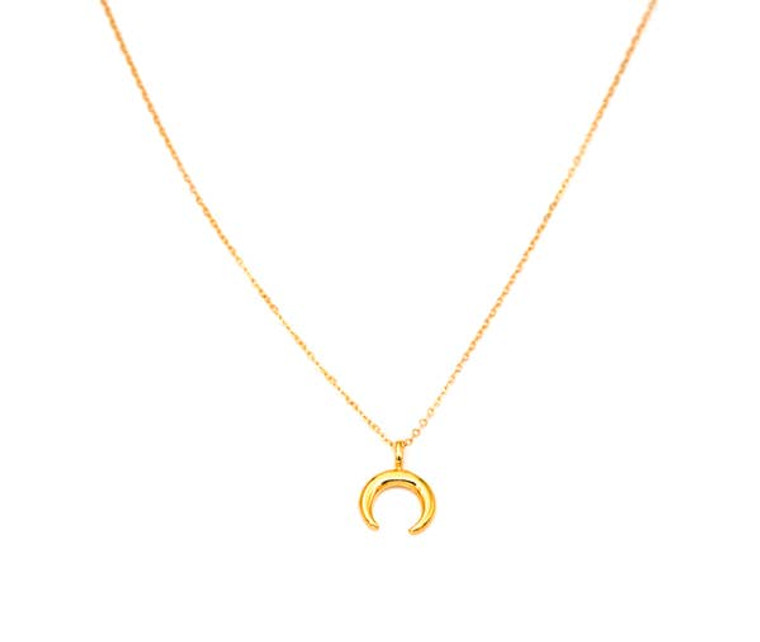 Mini Crescent Moon Gold plated necklace