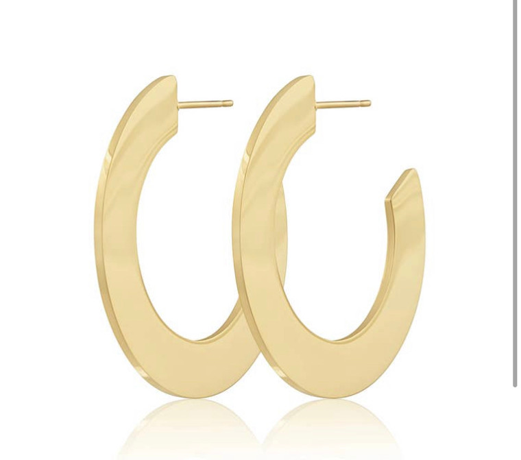 24K Gold plated  statement hoops earrings  