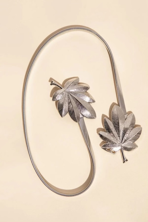 Leaves metallic belt