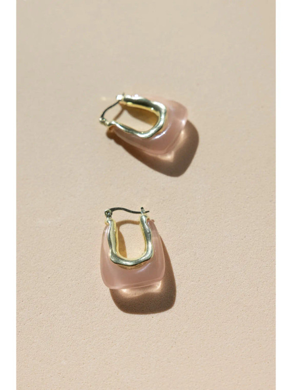 Wisteria pink lucite GP earrings 