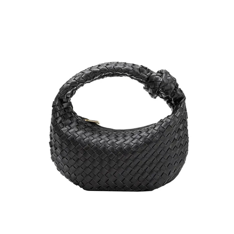 Melie Bianco Larissa black braided bag