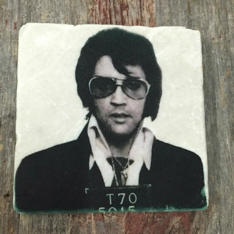 Elvis Presley Mugshot Tile Coaster