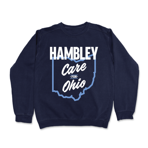 Hambley Care For Ohio (Navy Crewneck Sweater)
