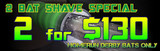 2 for $130 - Bat Shaving / Rolling Service