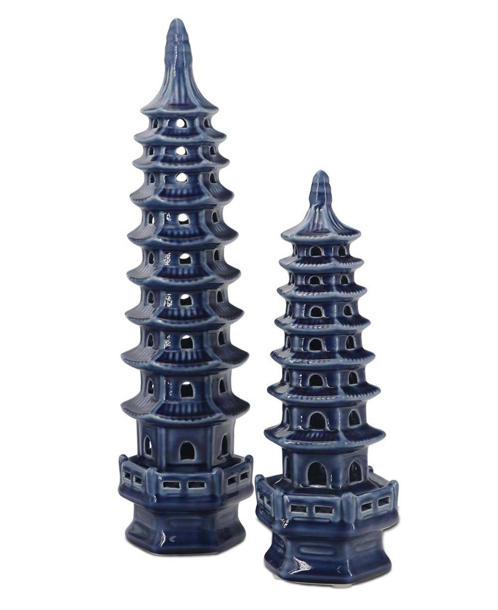 Zen-Inspired Porcelain Pagoda Sculptures: Embrace Tranquility