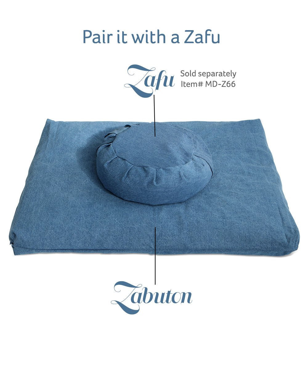 Denim Zabuton Meditation Mat Cushion