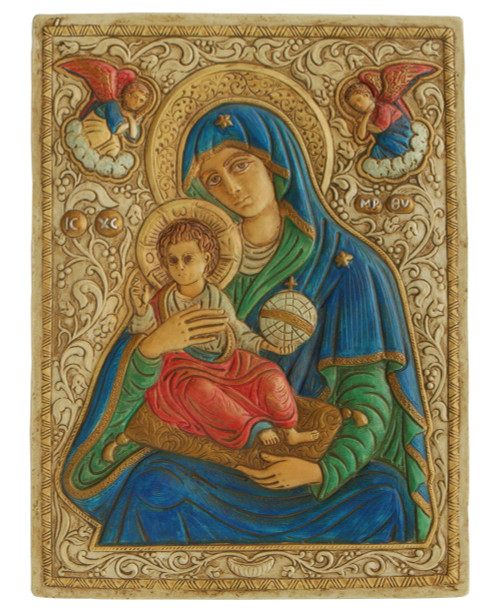 Virgin Mary and Child Wall Plaque, 10.5 Inches