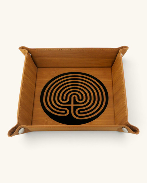 Two-Sided Labyrinth Meditation Tray  With 7-Circuit & Chartres Designs