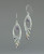 Premium Leaf Shaped Sterling Silver Chakra Gemstone Dangle Earrings - Earrings