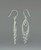 Premium Leaf Shaped Sterling Silver Chakra Gemstone Dangle Earrings - Earrings