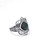 Sterling Silver Labradorite Ring with Lotus Mandala Design - Rings 6